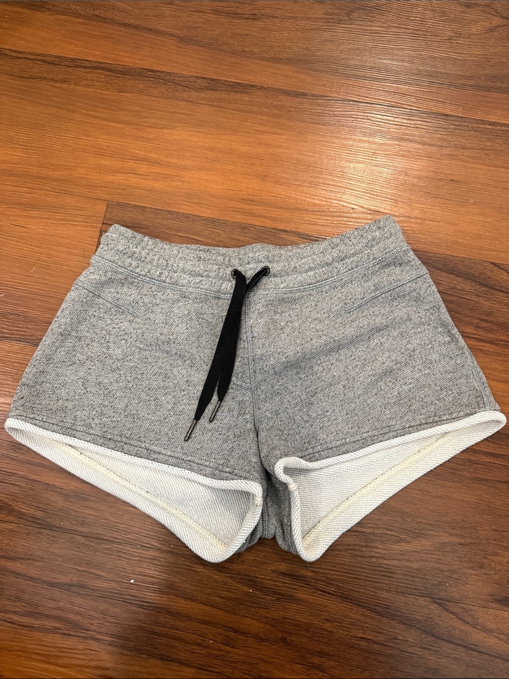 Lululemon Gray Heather Athletic Shorts with Drawstring